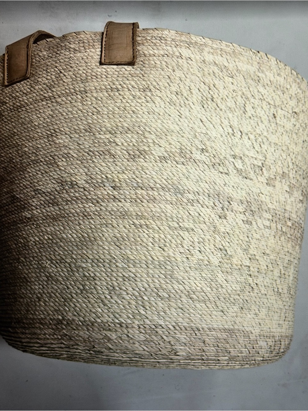 NWT QUINCE Set Of 2 Handwoven Round Palm Baskets Medium Natural 8974 - Picture 14 of 16